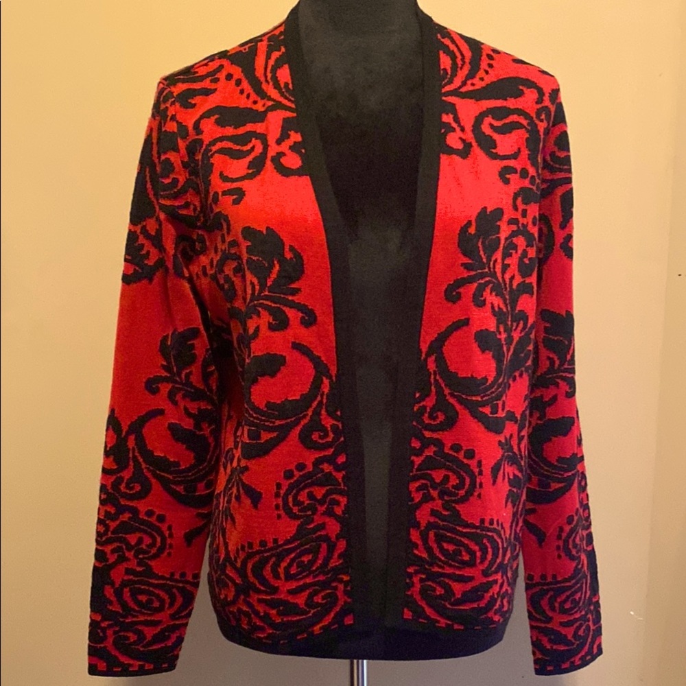 Elegant Red and Black Women's Jacket